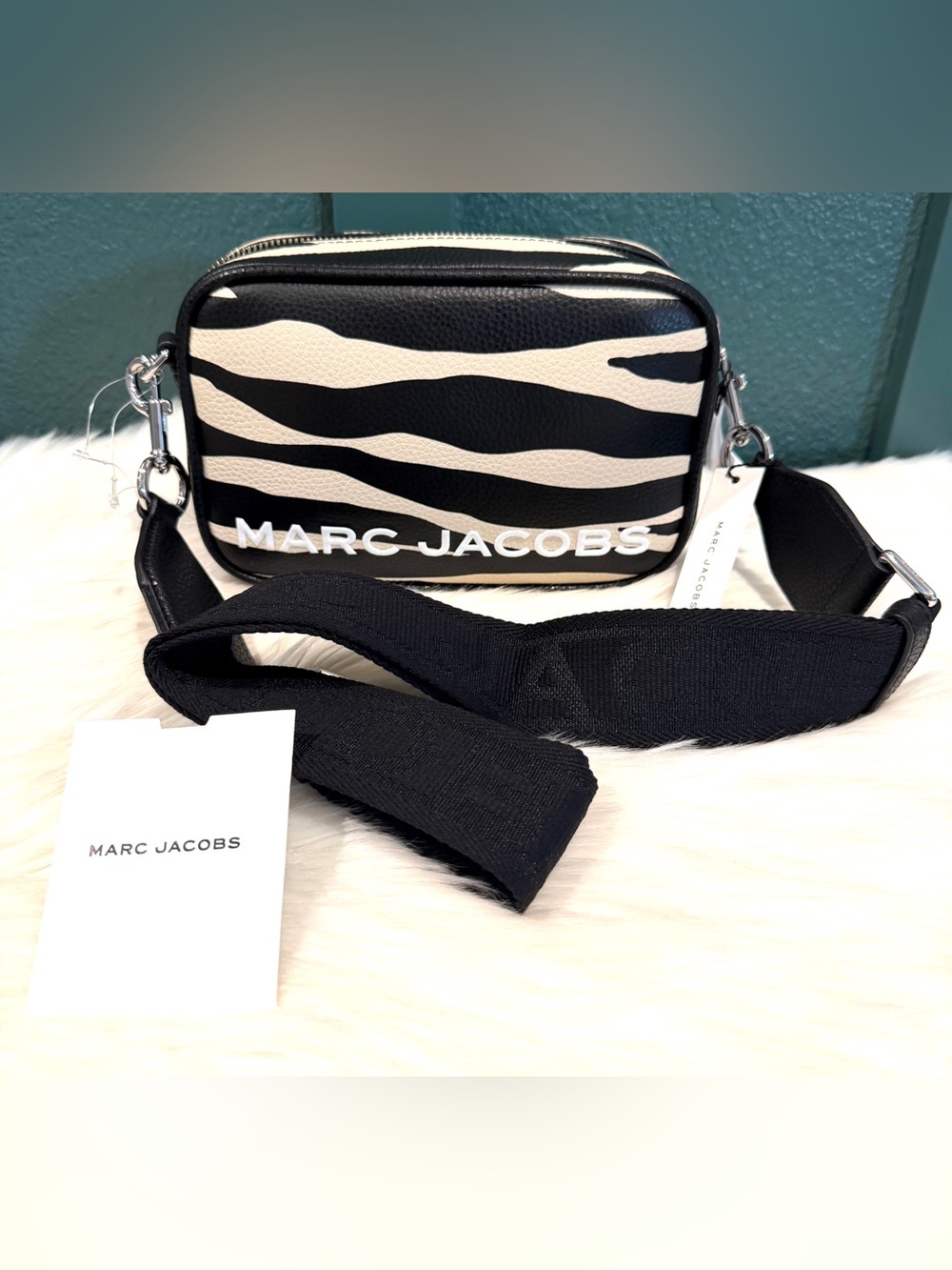 NEW Marc Jacobs Zebra Stripe Pattern Camera Bag
